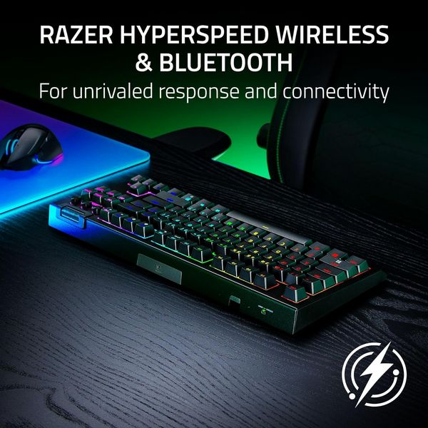 Razer Blackwidow V4 Tenkeyless Hyperspeed (Orange Switch) Gaming Keyboard - UK Layout