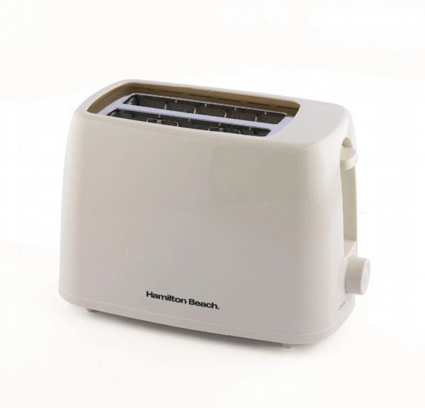 Hamilton Beach Essential Plastic Toaster 2 Slice Cream Open Box