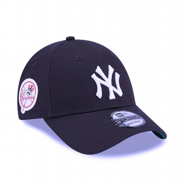 New Era 9Forty Yankees Side Patch Cap (Navy)